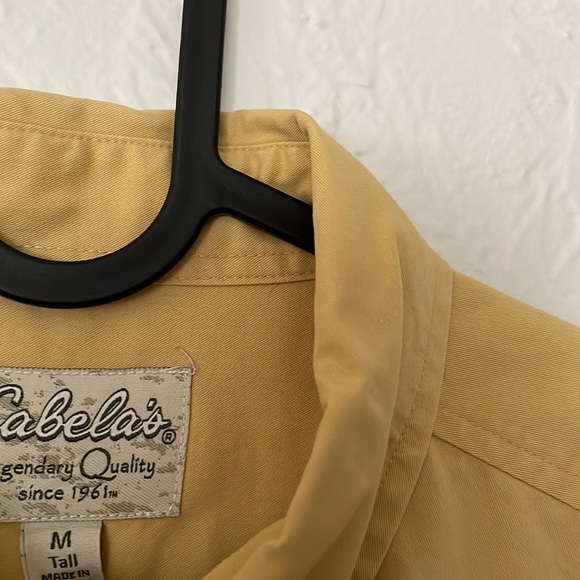 Cabela's Goldenrod Short Sleeve Button Down Medium Tall - Picture 2 of 5